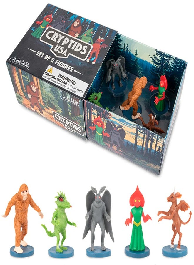 أرتشي ماكفي مجموعة مخلوقات أرشي ماكفي الأسطورية - مجموعة وحوش أمريكية مع بيغ فوت، موثمان، والمزيد - هدية طريفة لمحبي المخلوقات الأسطورية وعشاق الفولكلور الأمريكي - Image 2